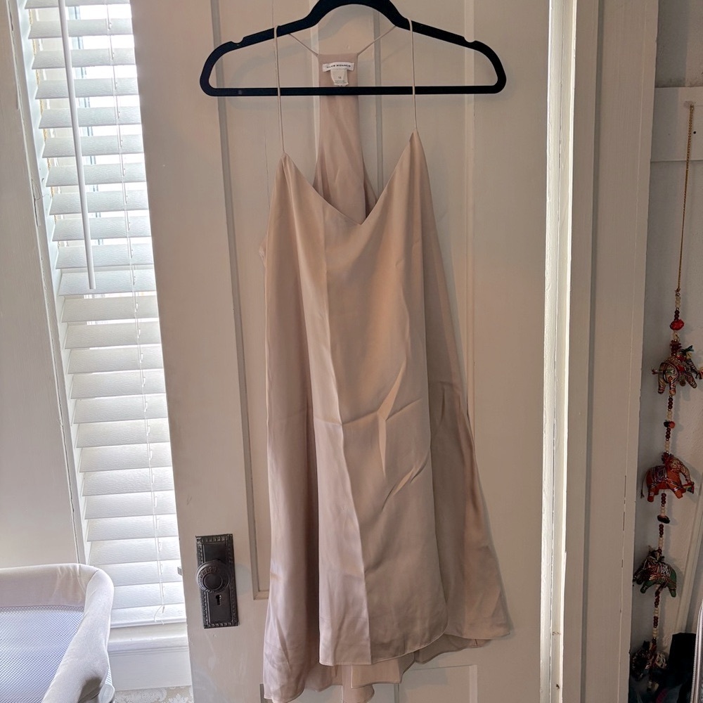 Club Monaco Elegant Beige Silk Slip Dress size 10